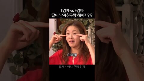 T엄마 vs F엄마 가 남친이랑 헤어진 딸 위로하는 법