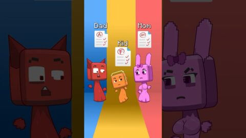 Sprunki-craft Dance Battle A+ or F Exam #minecraft #animation #shorts